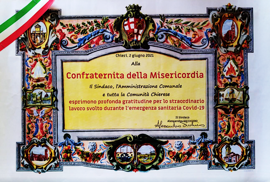 diploma Confraternita chieri